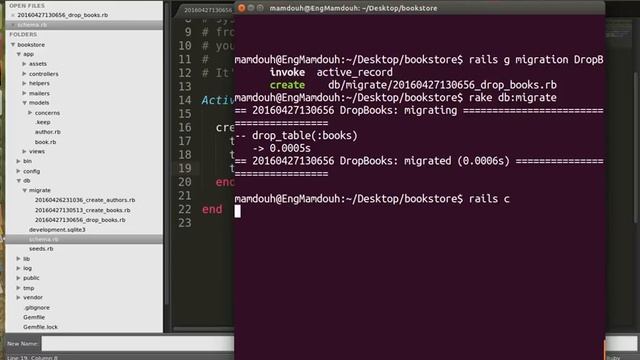 Rails Migration # 9 | Drop Table via Console and Migration смотреть онлайн
