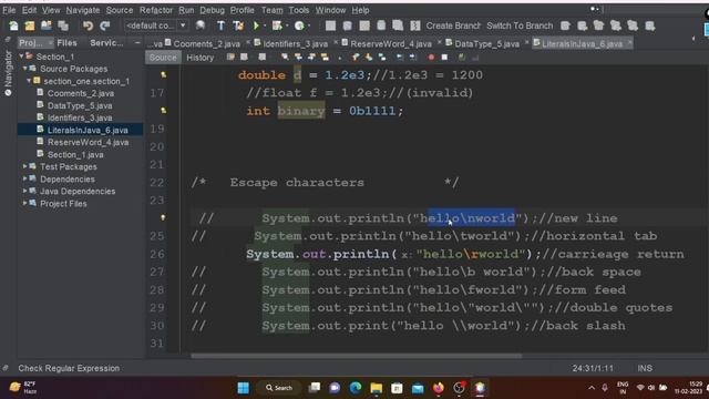#10- Escape characters in java | Learn Complete #java in Hindi | Java Standard Edition #hindi смотреть онлайн