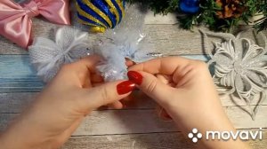 Зимние бантики Символ года 2021 ? Нарядные зимние бантики из лент