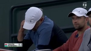 PUTINTSEVA CAUGHT CHEATING VS 🇵🇱 ŚWIĄTEK INDIAN WELLS R16: UMPIRE ASKS HER TO STOP AT CHANGEOVER