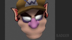 Making Wario Apparition from a Friday Night Funkin' Mod in Photoshop | Speed Edit | Mario's Madness