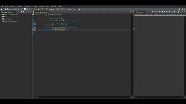 Remove Whitespace From String in Java @CodeWithHarry @SmartProgramming @edurekaIN @Telusko