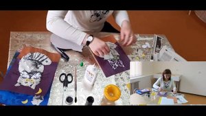 Поделка из газет «Кот на крыше».mp4
