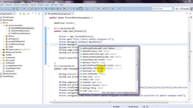 Selenium Tutorials | Selenium WebDriver Methods with examples PART 2