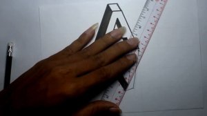 How To Draw Letter A 3D Art Free Style & 7Step Easy, Top Drawing 3D, How to Drawing 3D, Part7