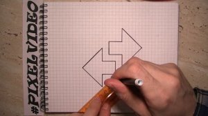 Как нарисовать обман зрения иллюзия 3d ( optical illusion ) по клеточкам #pixelvideo