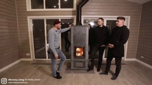 Отопительный камин в Лен. области. Теплоёмкая облицовка из талькомагнезита. Сколько стоит?