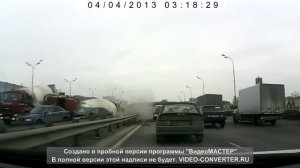 Замес с бетономешалкой Accident with a concrete mixer