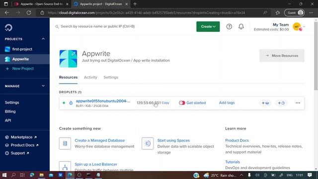 Install Appwrite on Digital Ocean - 1 Click Setup смотреть онлайн