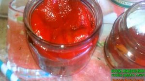 Печеный красный сладкий перец в кисло-сладком соусе (консервация)