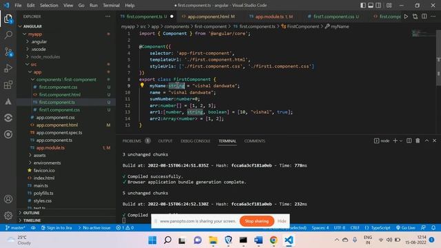 Variable types in Angular #angular #project #angularforbeginners #angulartraining