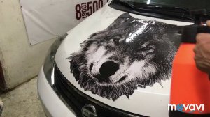 Оклейка капота винилографией (трейлер)