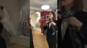 Как завязать платок для делового образа. Аксессуары для офиса. Стилист Евгения Лачина