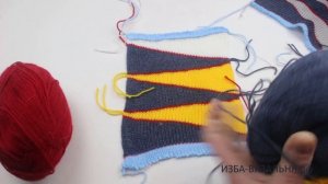 Вязание пледа на вязальной машине. Машинное вязание пледа из квадратов  БЕЛАЯ ВОРОНА, часть2