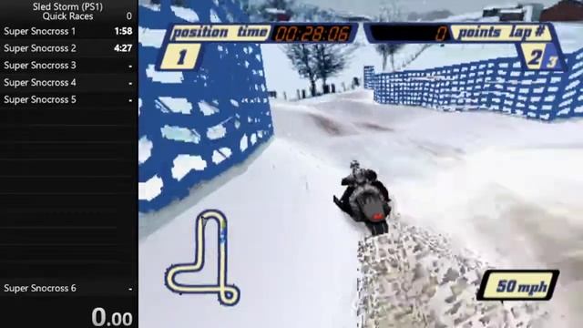Sled Storm / Super Snocross Speedrun / 9:39.39 (New WR) смотреть онлайн