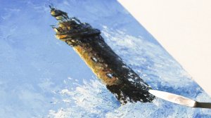 Как нарисовать маяк, волны и море. Картина маслом.