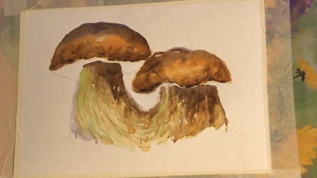 Как ЛЕГКО нарисовать грибы акварелью смотреть онлайн