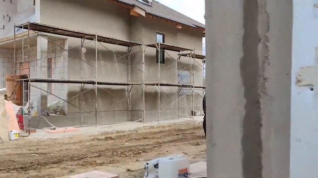 Штукатурка без утепления фасадов дома, построенного из газобетонных блоков, базовый армирующий слой