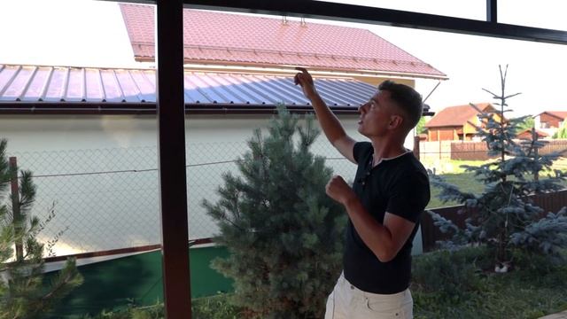 Навес 100 м2 из фальца от Гранд Лайн.