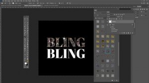 How to Create Aesthetic bling glitter text effects in Photoshop