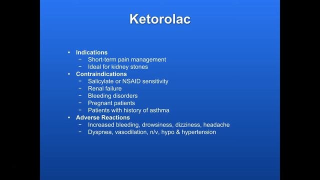 Ketorolac/ Toradol