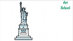 How we Can Draw Statue of Liberty Step by Step,