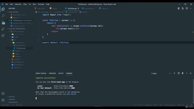 #21 -  Generating a production build.-  React Javascript Beginner's Course