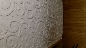 Гипсовые панели в бане. Что стало с 3Д панелями?