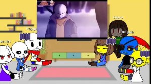 Undertale React to (14) [Dusttale + Killer!Sans video] *MY VERSION*