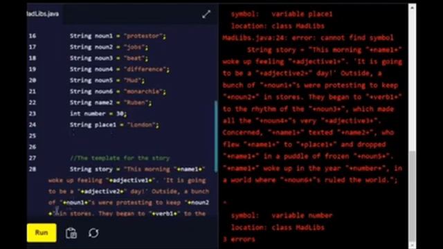 Java Fundamentals Code Example 7 #2