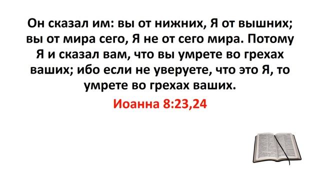 Библия, Новый Завет. Иоанна 8:23,24 смотреть онлайн
