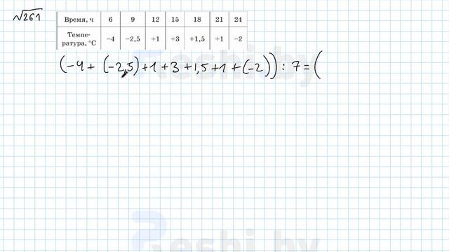 №261 / Глава 4 - ГДЗ по математике 6 класс Герасимов смотреть онлайн