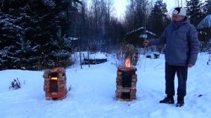 Сравнение опытным путем горения подовой печи и колосниковой. Эксперимент 2.