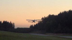 Antonov AN-2 Flight Training, Touch & Go's  [GREAT SOUND]