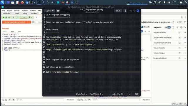 CL 0 request smuggling : PortSwigger Lab смотреть онлайн