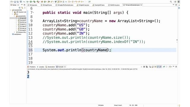 ArrayList - Add/Remove/Modify and iterate