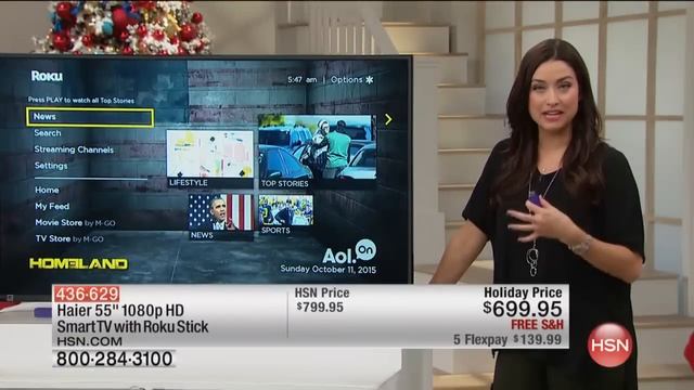 Haier 55" 1080p HD LED Smart TV with Roku смотреть онлайн