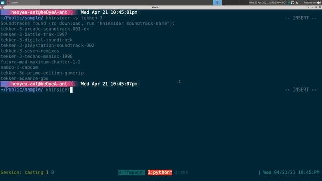 khinsider - Download Video Game Soundtracks - Linux CLI