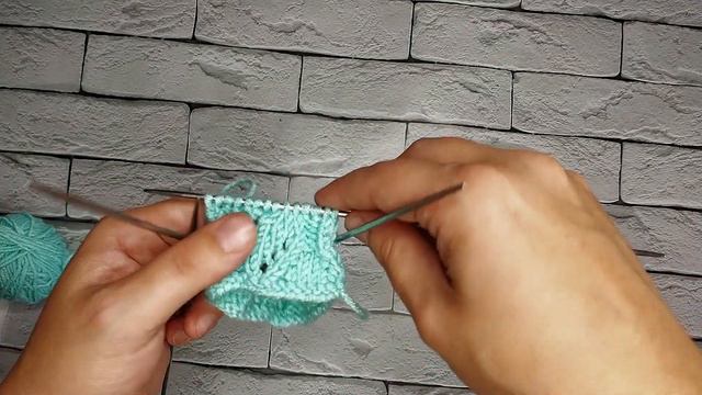 Ажурный узор спицами/Подробный МК для начинающих