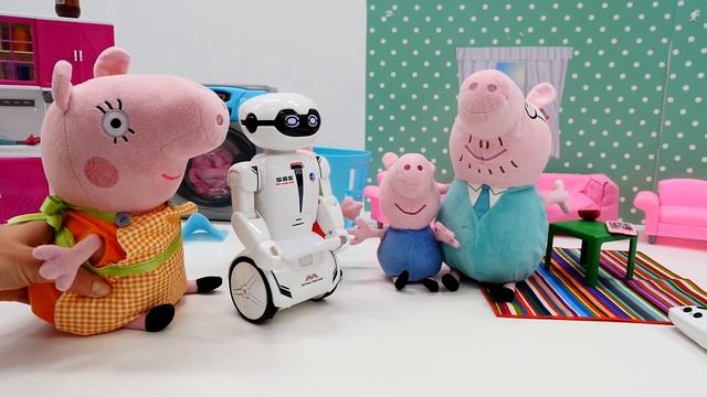 Видео с игрушками - Свинка Пеппа онлайн - Робот-уборщик смотреть онлайн