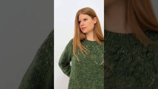 Платье ажурное спицами