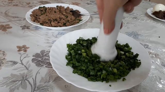 Блины с печенью и зелёным луком с яйцом. Провожаем масленницу