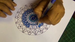 Mandala Coloring-Inspired by Aura-Soma Peace Bottle