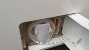 How to clean the filter on an AEG washer dryer. Full of water, stuck in cycle?