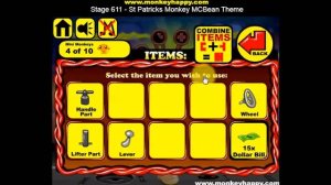 Прохождение Игры. Обезьянки идут к счастью. Этап 611. Обезьяна Святого Патрика Макбин. Онлайн Игры.