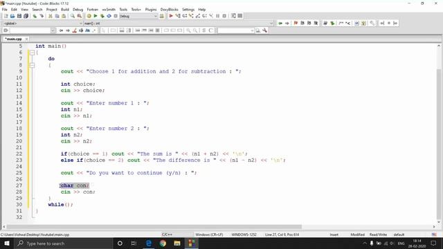 C++ Tutorial for Beginners 11 - C++ Do-While Loop | Jump Statements (C++)
