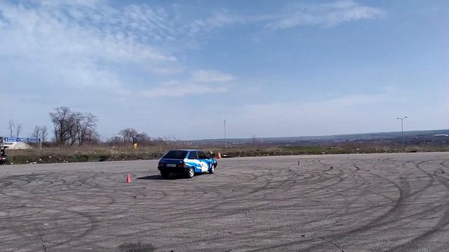 Тест ручника и подвески -50 Ваз 2108 1.3 стойки "демфи , пружины технорессор, ручник сток смотреть онлайн