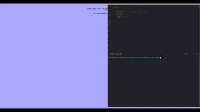 static site generator -  JavaScript ES6 template literals
