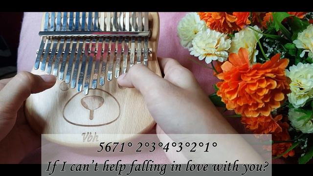 Can't help falling in love by Elvis Presley | Simple Kalimba Cover with Tabs- Numbered Notes смотреть онлайн