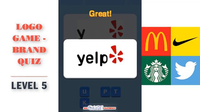 Logo Game - Brand Quiz Level 5 Walkthrough | SkillGameWalkthrough смотреть онлайн
